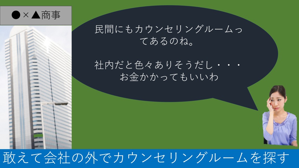 会社の中では避けた